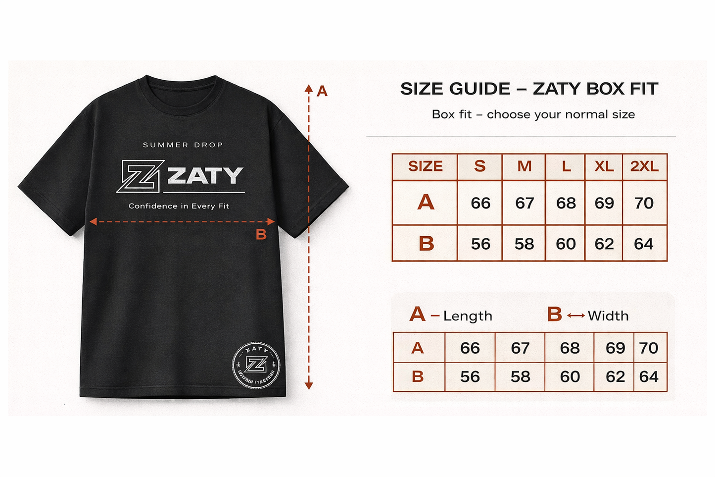 ZATY Signature Boxfit Tee